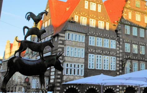 El monumento a los músicos de Bremen