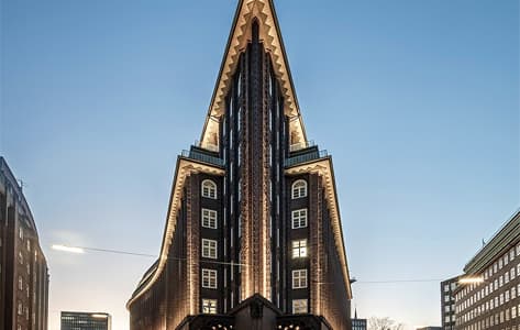 Chilehaus, la estrella de los edificios del barrio Kontorhausviertel, patrimonio cultural de la humanidad