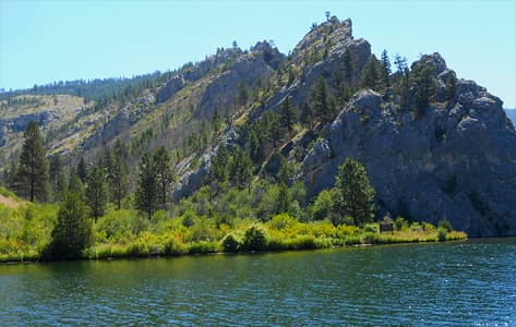 El río Missouri en Gates of the Mountains Wilderness