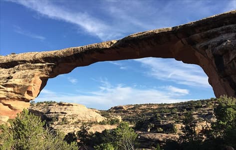 Arco de piedra en el Monumento Nacional Natural Bridges